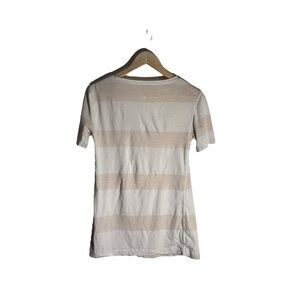 Lululemon Love Scoop Neck T-Shirt Neutral Striped Athleisure Women's Size Medium